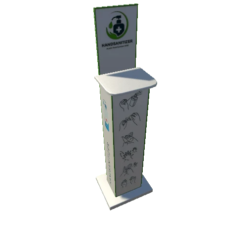 Sanitizer stand Low Poly_01